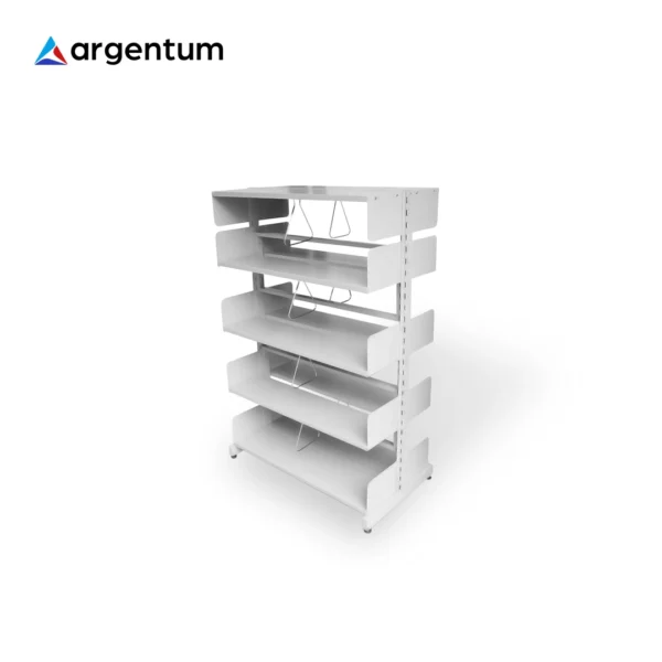 argentum rak buku 2 muka 8 kompartemen