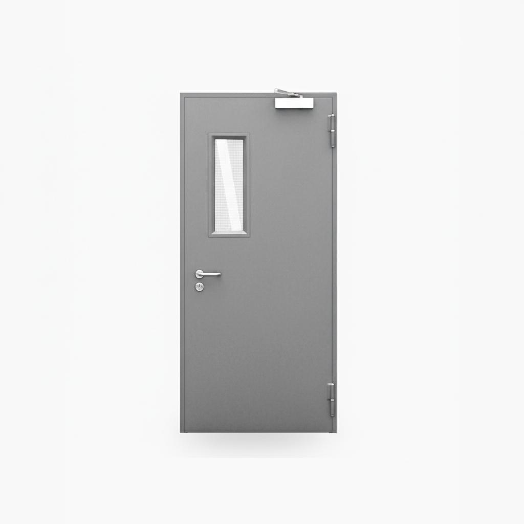 Alba Single Steel Door + Vision Panel