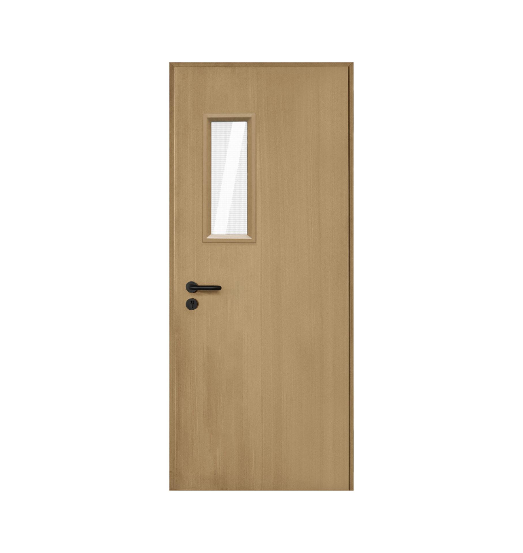 Alba Single Engineering Wood Door + Vision Panel