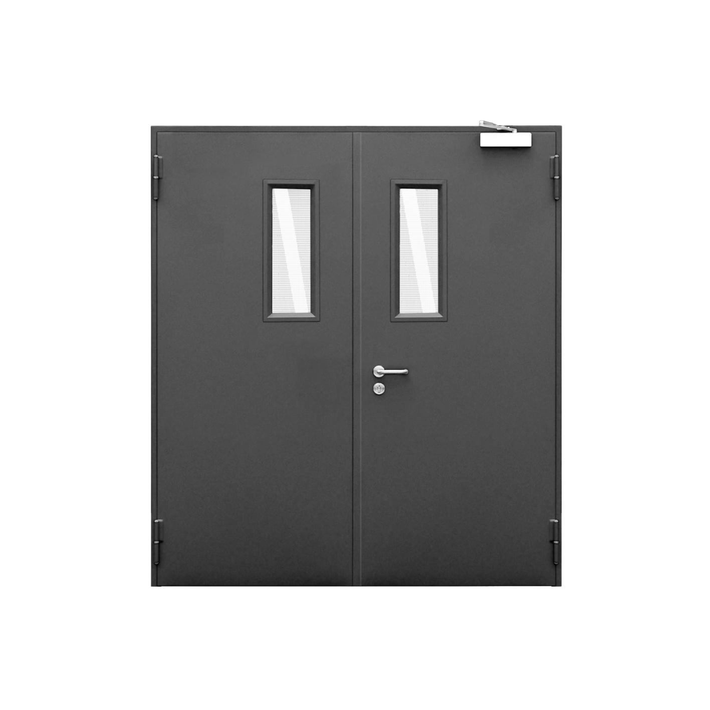 Alba Double Steel Light Door + Vision Panel