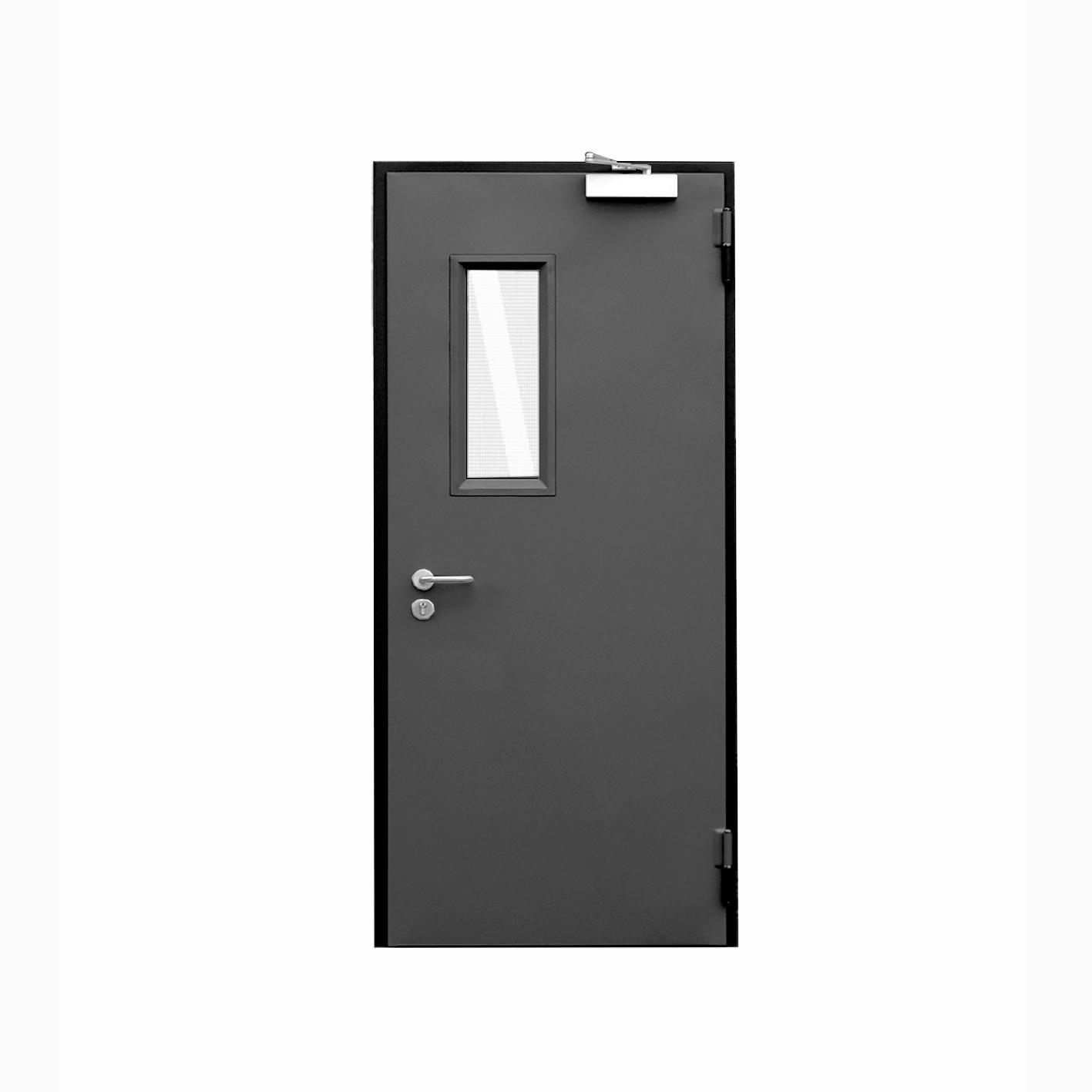 Alba Single Steel Light Door + Vision Panel